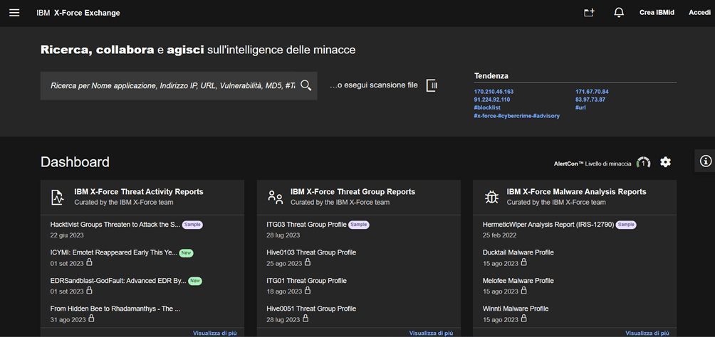 Figure 19. IBM X-Force homepage