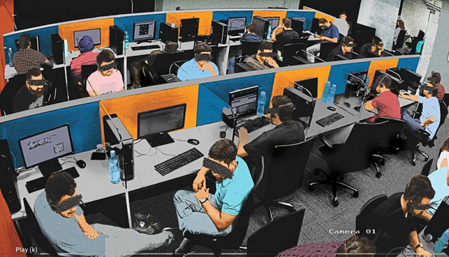 Scammers in New Delhi talk with fraud targets in the U.S. and U.K.