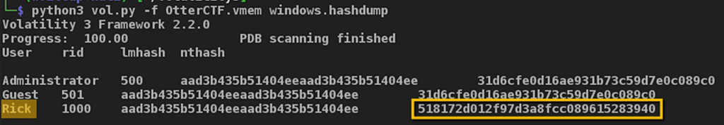 Volatility Forensics Memory Dump Example 2